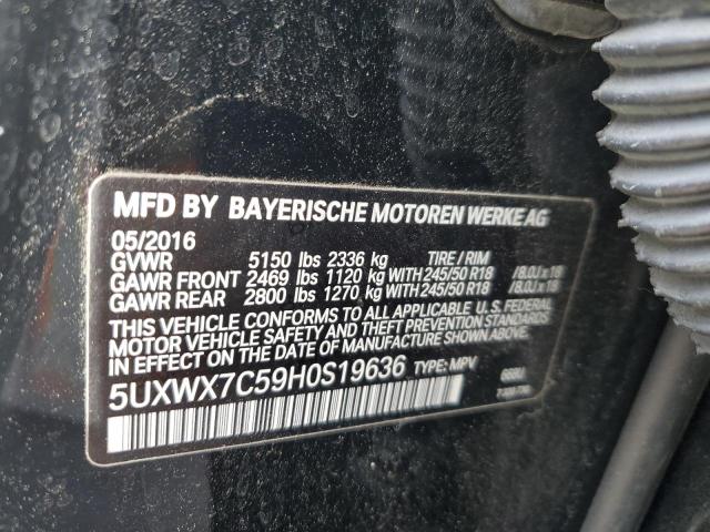 Photo 13 from auction – 2017 BMW X3 XDRIVE3 with VIN 5UXWX7C59H0S19636