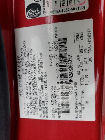 Photo 10 from auction – 2010 FORD FUSION SE with VIN 3FAHP0HA2AR366352