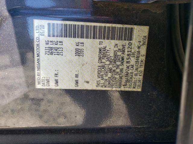 Photo 12 from auction – 2010 NISSAN MAXIMA S with VIN 1N4AA5AP2AC858120
