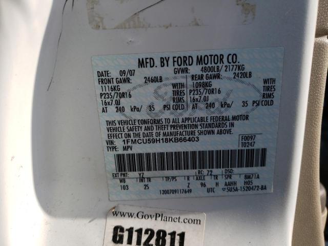 Photo 13 from auction – 2008 FORD ESCAPE HEV with VIN 1FMCU59H18KB66403
