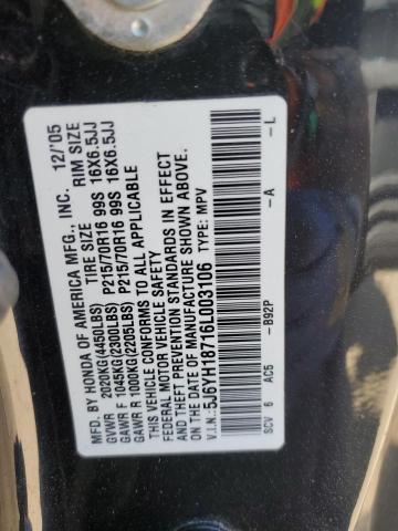 Photo 12 from auction – 2006 HONDA ELEMENT EX with VIN 5J6YH18716L003106