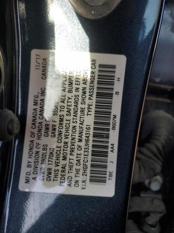 Photo 12 from auction – 2018 HONDA CIVIC EX with VIN 2HGFC1E33JH643161