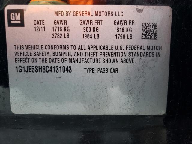 Photo 12 from auction – 2012 CHEVROLET SONIC LTZ with VIN 1G1JE5SH8C4131043