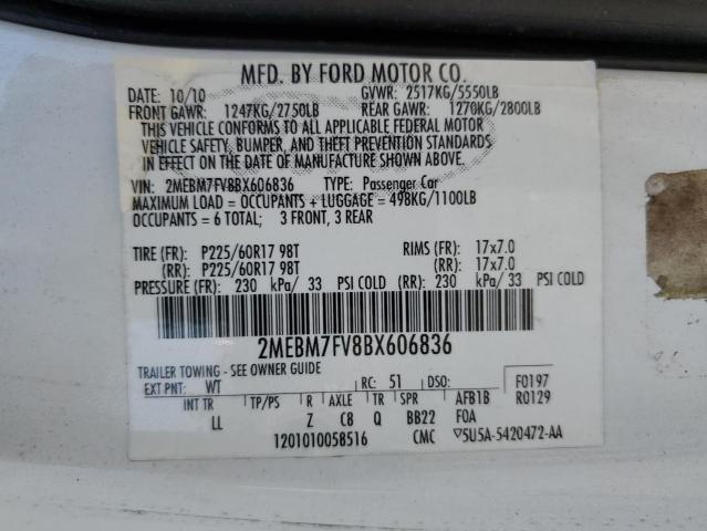 Photo 12 from auction – 2011 MERCURY GRAND MARQ with VIN 2MEBM7FV8BX606836