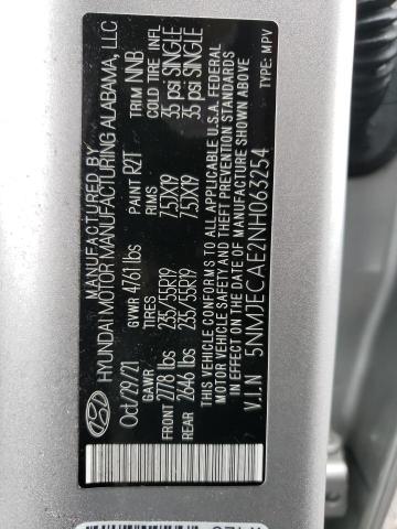 Photo 14 from auction – 2022 HYUNDAI TUCSON LIM with VIN 5NMJECAE2NH063254