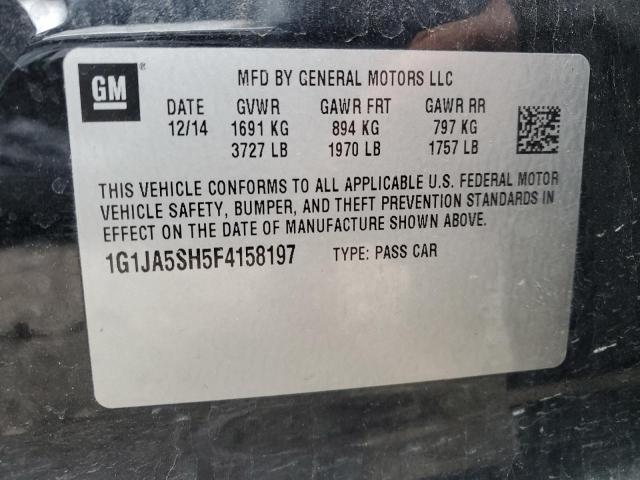 Photo 12 from auction – 2015 CHEVROLET SONIC LS with VIN 1G1JA5SH5F4158197