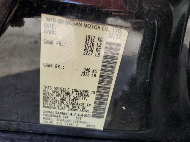 Photo 12 from auction – 2017 NISSAN ALTIMA 2.5 with VIN 1N4AL3AP6HC474480