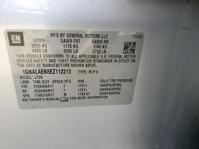 Photo 14 from auction – 2014 CHEVROLET EQUINOX LS with VIN 1GNALAEK8EZ112213