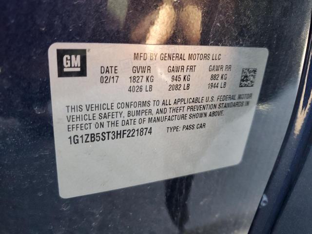 Photo 12 from auction – 2017 CHEVROLET MALIBU LS with VIN 1G1ZB5ST3HF221874