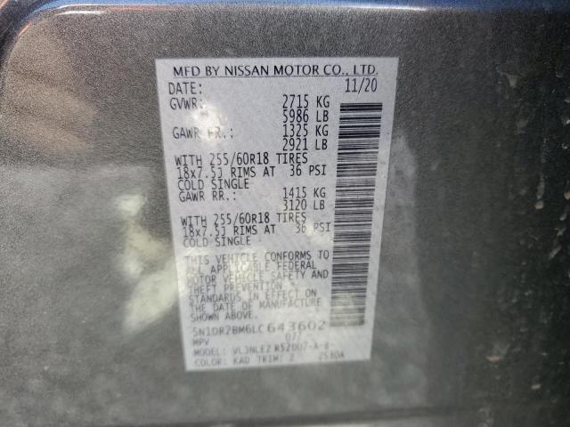 Photo 13 from auction – 2020 NISSAN PATHFINDER with VIN 5N1DR2BM6LC643602