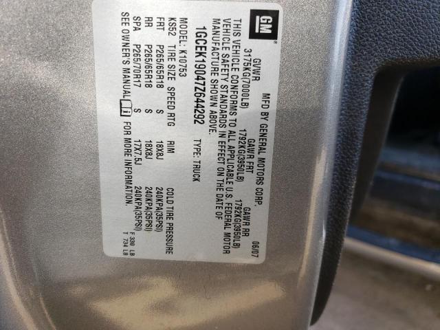 Photo 12 from auction – 2007 CHEVROLET SILVERADO with VIN 1GCEK19047Z644292