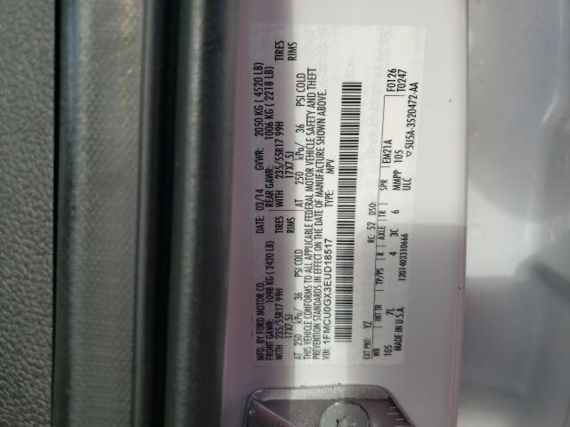 Photo 12 from auction – 2014 FORD ESCAPE SE with VIN 1FMCU0GX3EUD18517