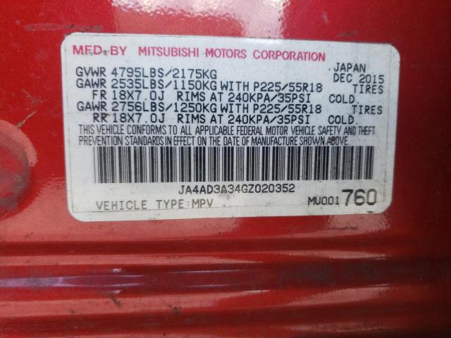 Photo 14 from auction – 2016 MITSUBISHI OUTLANDER with VIN JA4AD3A34GZ020352