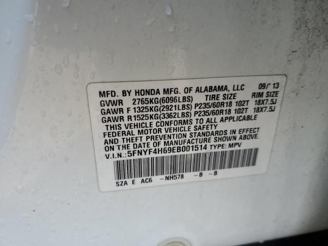 Zdjęcie 14 z aukcji – 2014 HONDA PILOT EXL z VIN 5FNYF4H69EB001514
