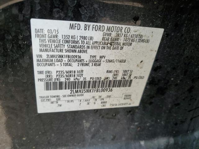 Photo 12 from auction – 2015 LINCOLN MKT with VIN 2LMHJ5NK1FBL00936