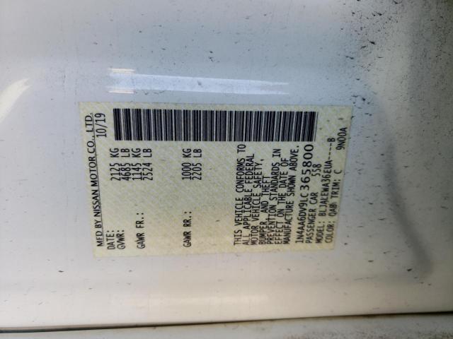 Photo 12 from auction – 2020 NISSAN MAXIMA SL with VIN 1N4AA6DV9LC365800