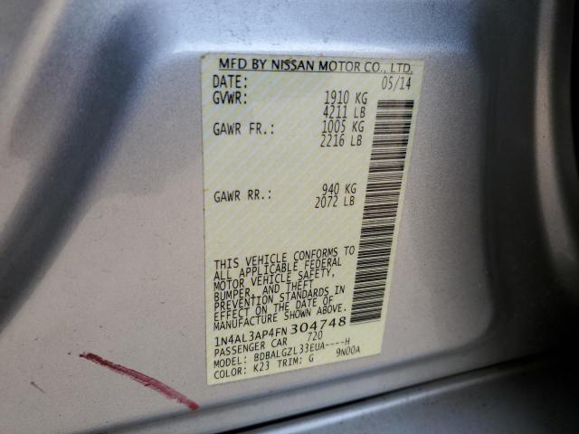 Photo 12 from auction – 2015 NISSAN ALTIMA 2.5 with VIN 1N4AL3AP4FN304748