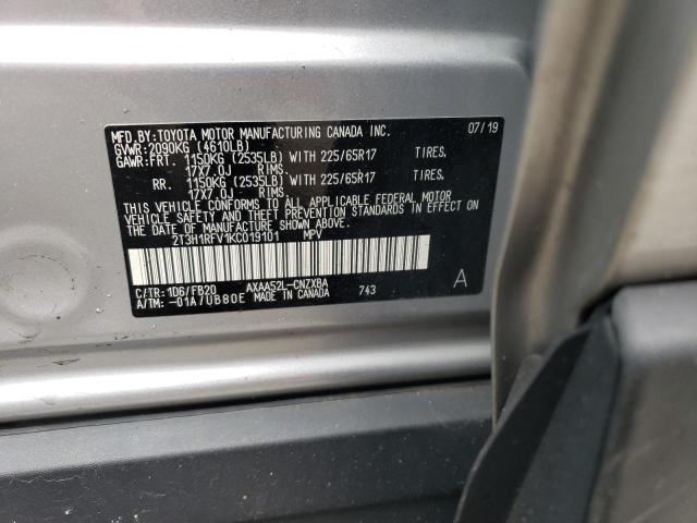 Photo 13 from auction – 2019 TOYOTA RAV4 LE with VIN 2T3H1RFV1KC019101