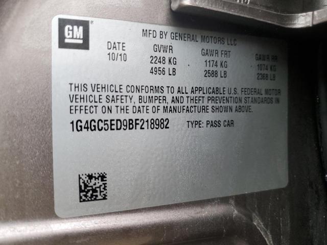 Photo 12 from auction – 2011 BUICK LACROSSE C with VIN 1G4GC5ED9BF218982