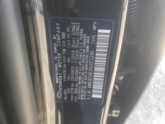 Photo 12 from auction – 2022 HYUNDAI TUCSON LIM with VIN KM8JECAE4NU071246