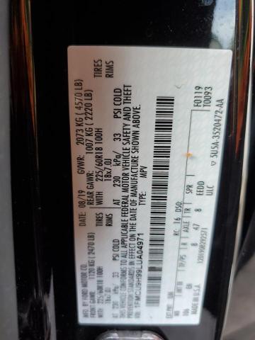 Photo 13 from auction – 2020 FORD ESCAPE SEL with VIN 1FMCU9H99LUA04971