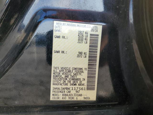Photo 12 from auction – 2017 NISSAN ALTIMA 2.5 with VIN 1N4AL3AP8HC117561