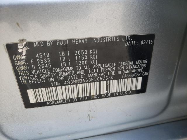 Photo 12 from auction – 2015 SUBARU LEGACY 2.5 with VIN 4S3BNBA63F3057650