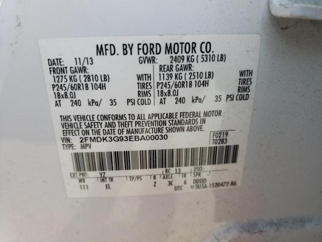 Photo 14 from auction – 2014 FORD EDGE SE with VIN 2FMDK3G93EBA00030