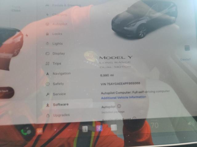 Photo 9 from auction – 2023 TESLA MODEL Y with VIN 7SAYGAEE4PF869868