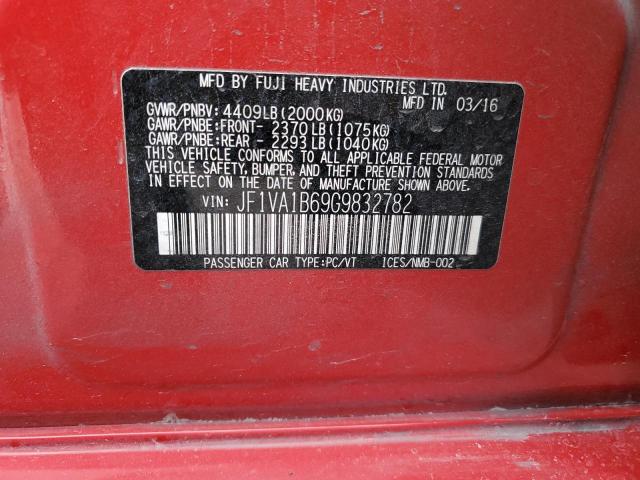 Photo 12 from auction – 2016 SUBARU WRX with VIN JF1VA1B69G9832782