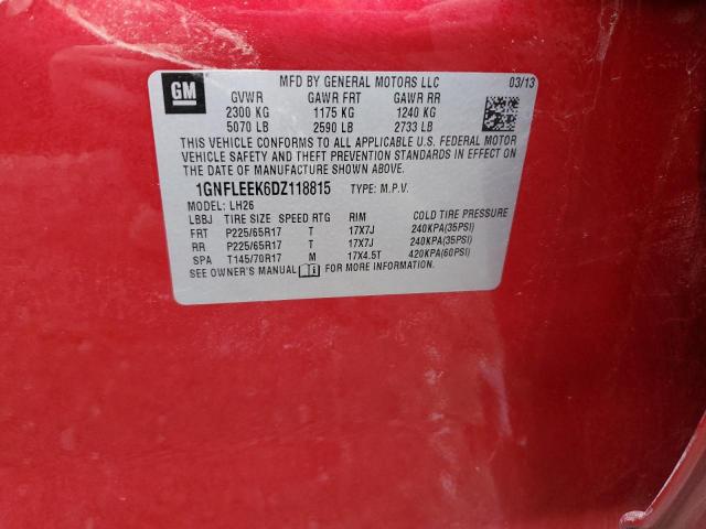 Photo 13 from auction – 2013 CHEVROLET EQUINOX LT with VIN 1GNFLEEK6DZ118815