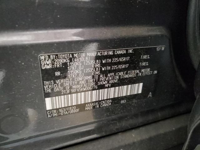 Photo 13 from auction – 2019 TOYOTA RAV4 LE with VIN 2T3F1RFV5KW006776