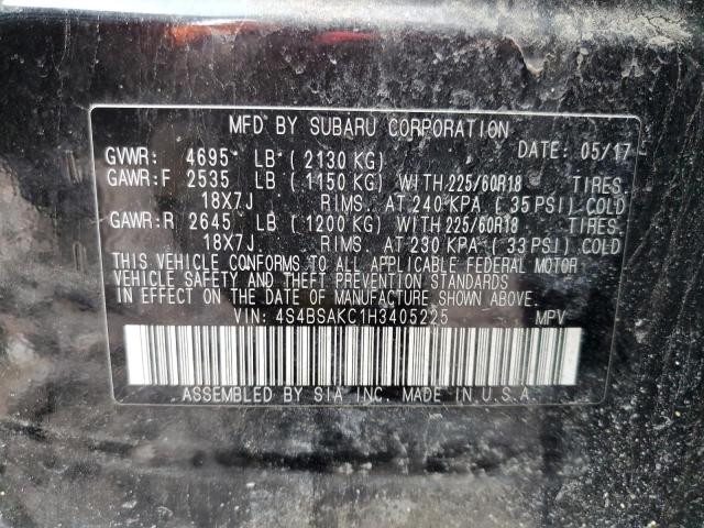 Photo 13 from auction – 2017 SUBARU OUTBACK 2. with VIN 4S4BSAKC1H3405225