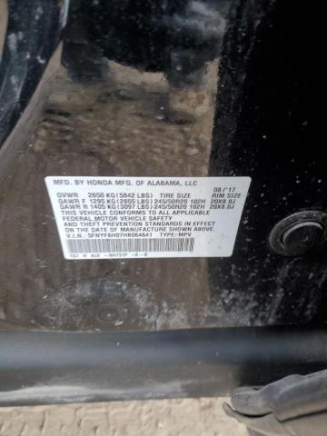 Photo 14 from auction – 2017 HONDA PILOT ELIT with VIN 5FNYF6H07HB064641
