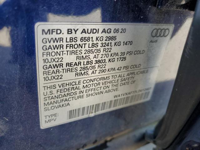 Photo 14 from auction – 2020 AUDI Q7 PRESTIG with VIN WA1VXAF77LD012407