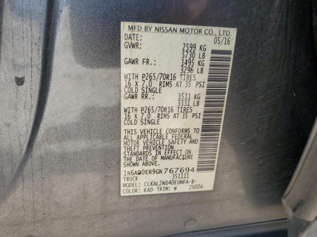 Photo 12 from auction – 2016 NISSAN FRONTIER S with VIN 1N6AD0ER9GN767694