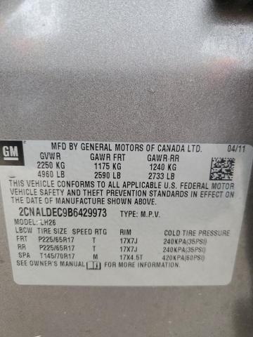 Photo 14 from auction – 2011 CHEVROLET EQUINOX LT with VIN 2CNALDEC9B6429973