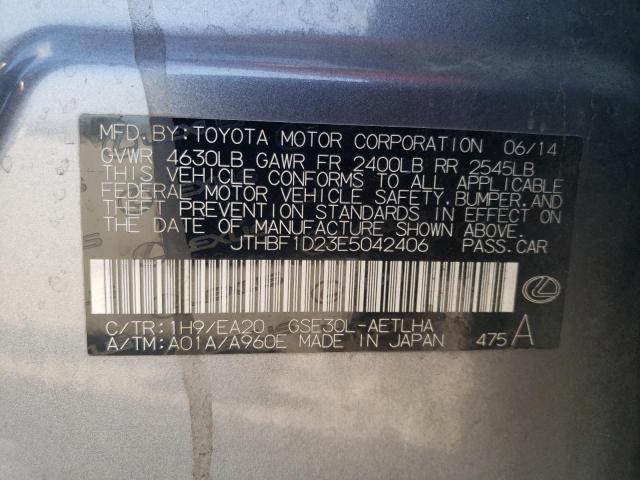 Photo 12 from auction – 2014 LEXUS IS 250 with VIN JTHBF1D23E5042406