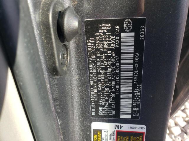 Photo 13 from auction – 2011 TOYOTA CAMRY BASE with VIN 4T4BF3EK5BR088317