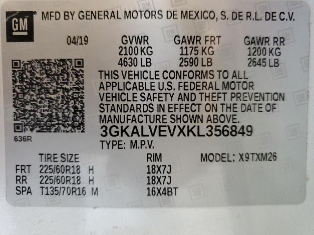 Photo 14 from auction – 2019 GMC TERRAIN SL with VIN 3GKALVEVXKL356849