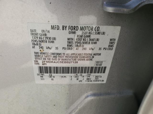 Photo 14 from auction – 2014 FORD EDGE SEL with VIN 2FMDK4JC5EBB27128