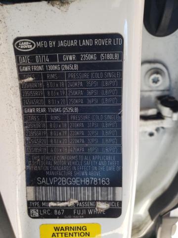 Photo 14 from auction – 2014 LAND ROVER RANGE ROVE with VIN SALVP2BG9EH878163