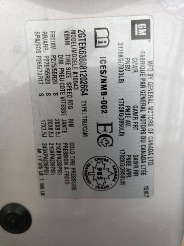 Photo 13 from auction – 2008 GMC NEW SIERRA with VIN 2GTEK638081202664