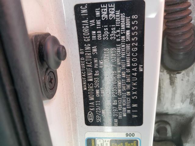 Photo 12 from auction – 2012 KIA SORENTO EX with VIN 5XYKU4A60CG255558