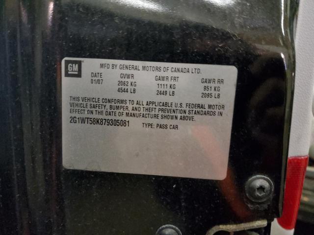 Photo 12 from auction – 2007 CHEVROLET IMPALA LT with VIN 2G1WT58K879305081