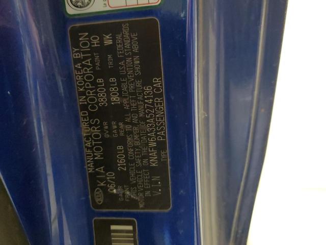 Photo 12 from auction – 2010 KIA FORTE SX with VIN KNAFW6A33A5274136