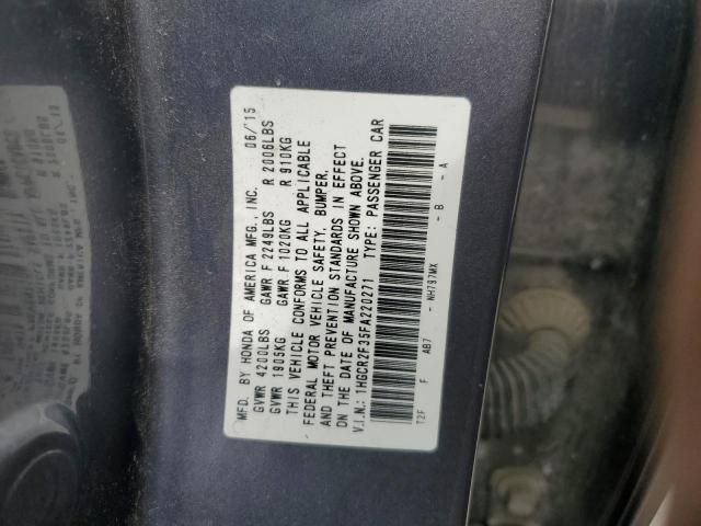 Photo 13 from auction – 2015 HONDA ACCORD LX with VIN 1HGCR2F35FA220271