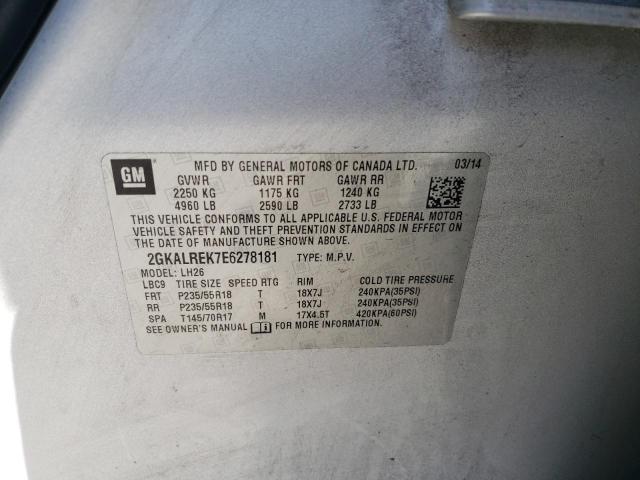 Photo 13 from auction – 2014 GMC TERRAIN SL with VIN 2GKALREK7E6278181