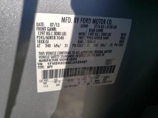 Photo 14 from auction – 2014 FORD EXPLORER X with VIN 1FM5K8D84EGA25587