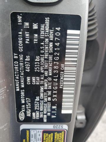 Photo 12 from auction – 2018 KIA OPTIMA EX with VIN 5XXGU4L38JG214704